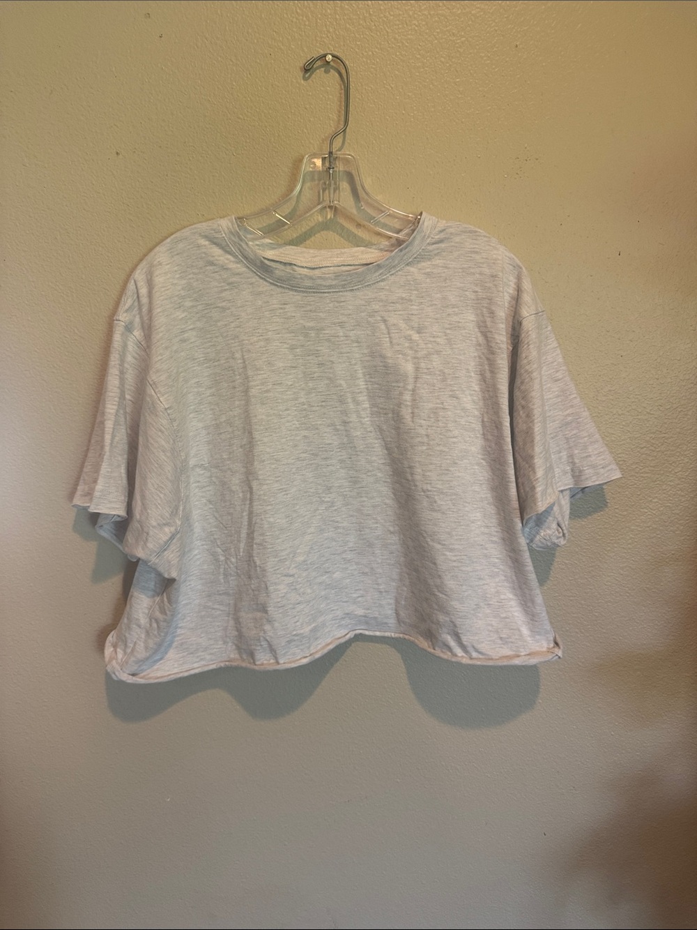 Amazon Light Gray Cropped Boxy Tee